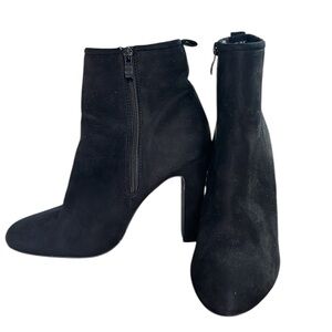 Women's So Me, TRENDY suede faux leather 4" block heel platform boots